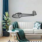 Ka-4 Metal Aircraft Wall Art - Ncp0573, back view - House Of Avana