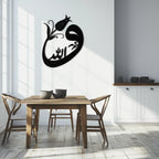 Allah-Vav Calligraphy Metal Wall Art - Elegant Islamic Home Décor - KAF074 Peony Atelier