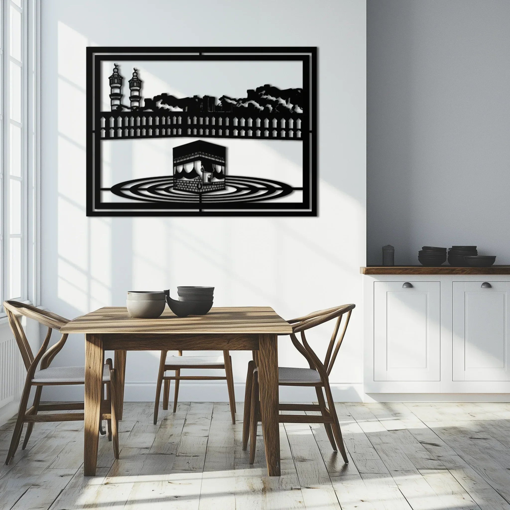 Kaaba Metal Wall Art - Sacred Islamic Wall Decor - KAF232 Peony Atelier