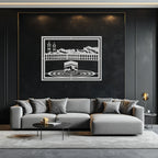 Kaaba Metal Wall Art - Sacred Islamic Wall Decor - KAF232 Peony Atelier