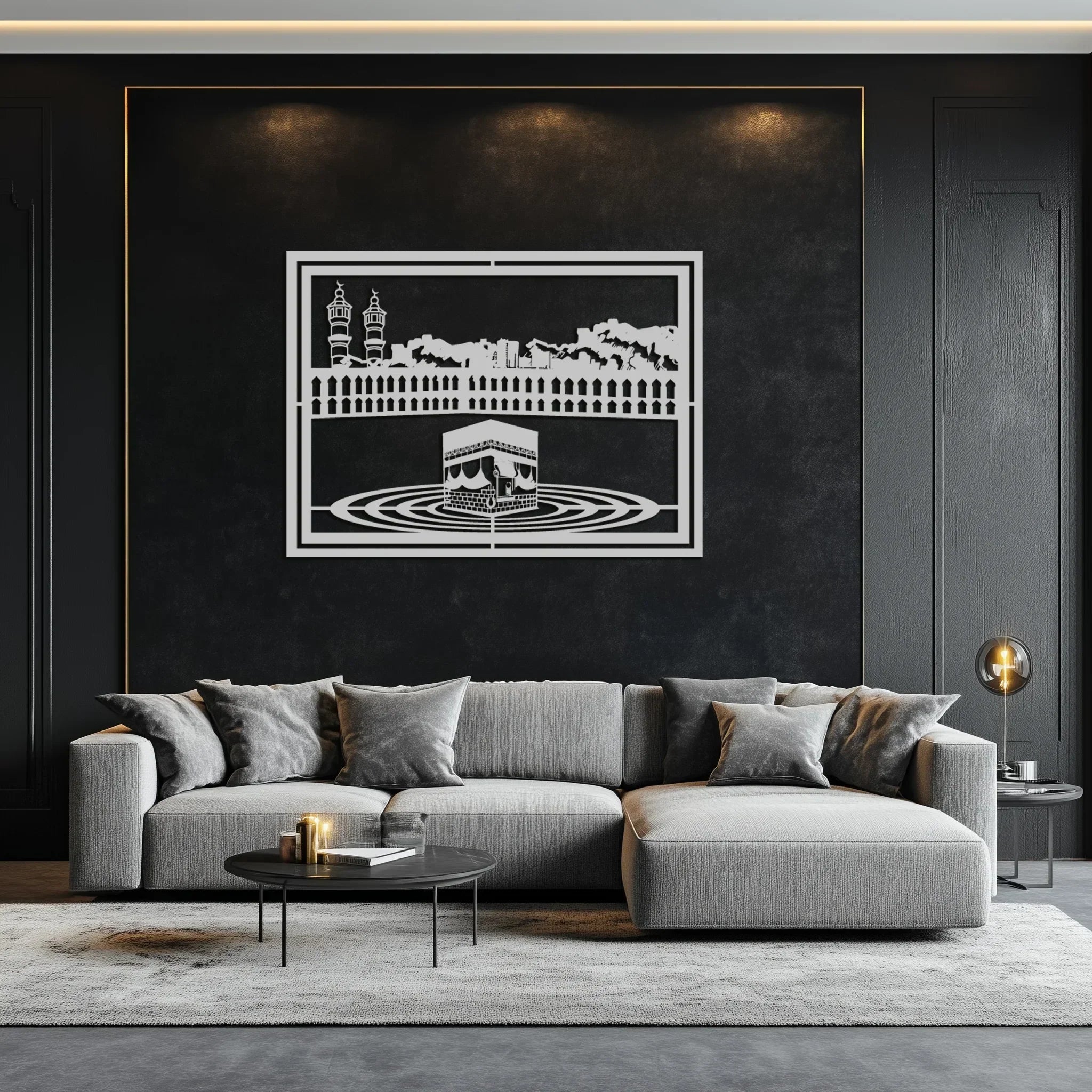 Kaaba Metal Wall Art - Sacred Islamic Wall Decor - KAF232 Peony Atelier