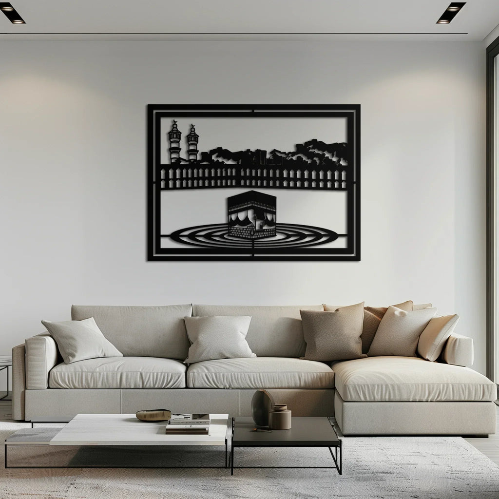 Kaaba Metal Wall Art - Sacred Islamic Wall Decor - KAF232 Peony Atelier