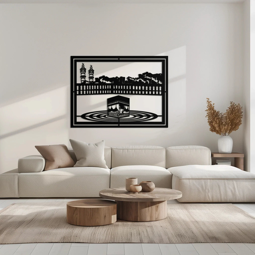 Kaaba Metal Wall Art - Sacred Islamic Wall Decor - KAF232 Peony Atelier