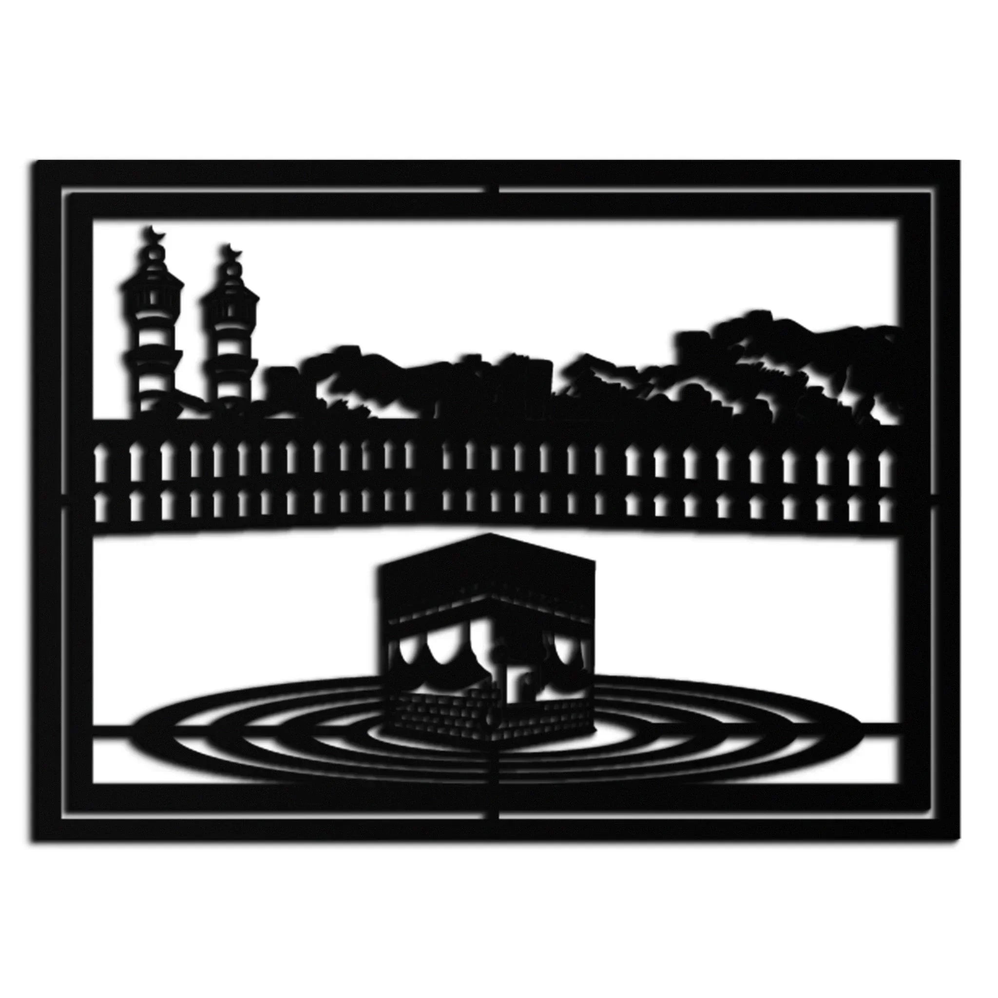 Kaaba Metal Wall Art - Sacred Islamic Wall Decor - KAF232 Peony Atelier
