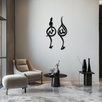 Allah & Muhammed Arabic Calligraphy Wall Art - Modern Islamic Metal Decor- KAF253 Peony Atelier