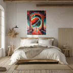 Astronaut Gateway to Saturn Glass Wall Art – Futuristic Sci-Fi UV Print Design-KAFCD023 Peony Atelier