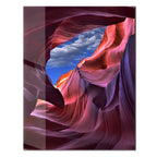 Antelope Canyon View Glass Wall Art – Vivid Desert Rock Formation UV Print-KAFCD033 Peony Atelier
