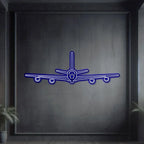 Kc-135r Stratotanker Front Metal Neon Aircraft Wall Art - Ncn0052, detail shot - House Of Avana