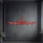 Kc-135r Stratotanker Front Metal Neon Aircraft Wall Art - Ncn0052, top view - House Of Avana