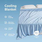 Kasentex Cooling Breathable Blanket - Silky Soft Lightweight Blanket for Hot Sleepers