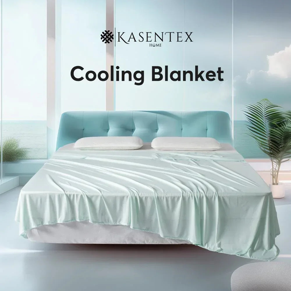 Kasentex Cooling Breathable Blanket - Silky Soft Lightweight Blanket for Hot Sleepers