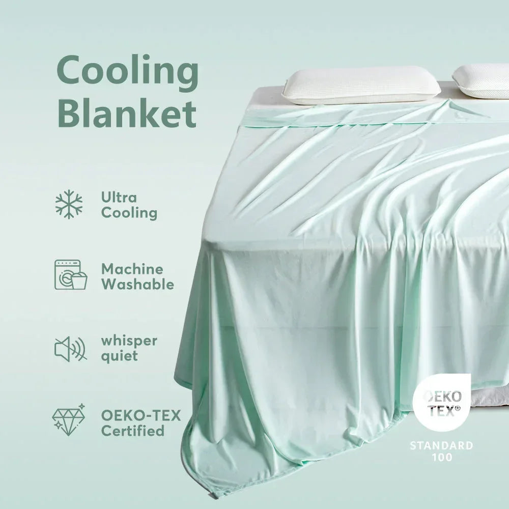 Kasentex Cooling Breathable Blanket - Silky Soft Lightweight Blanket for Hot Sleepers