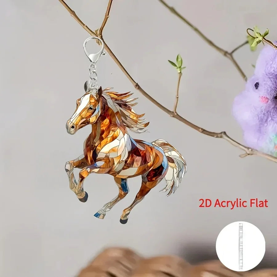 Keychain - Decorative Acrylic Brown