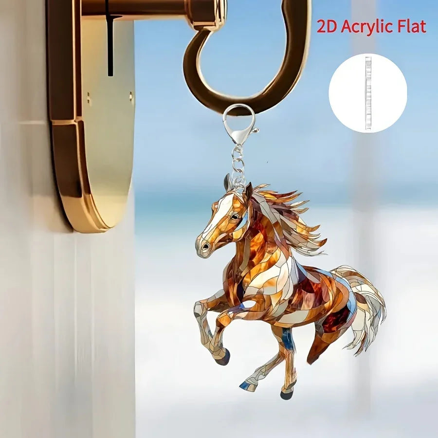 Keychain - Decorative Acrylic Brown