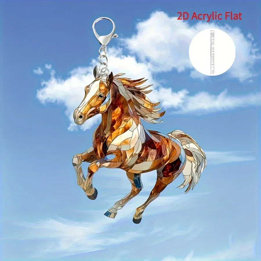 Keychain - Decorative Acrylic Brown