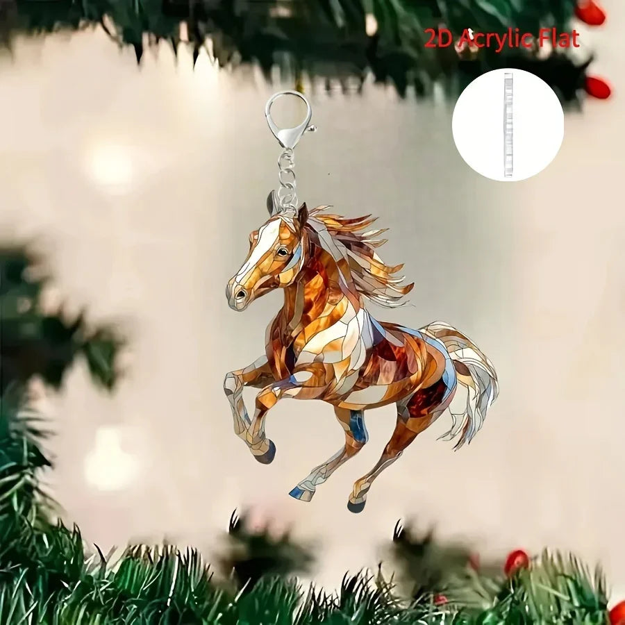 Keychain - Decorative Acrylic Brown