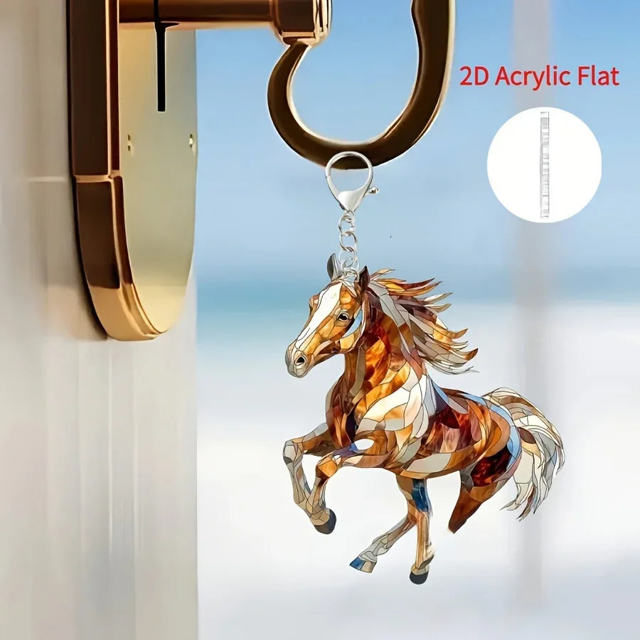 Keychain - Decorative Acrylic Brown