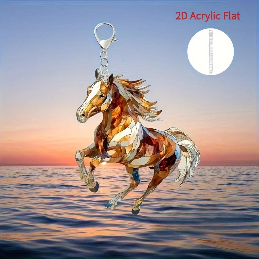 Keychain - Decorative Acrylic Brown