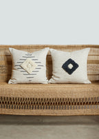 Khanya Throw Pillow in Grey and White Kanju Interiors