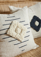 Khanya Throw Pillow in Grey and White Kanju Interiors