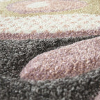 Kids Room Rug Pink Butterflies and Check Pattern, side view - House Of Avana