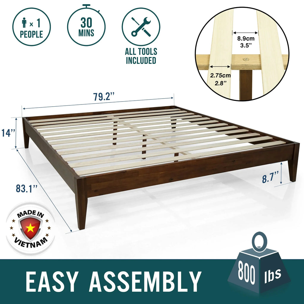 Mervyn Solid Wood Bed Frame