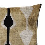 Kisses Silk Velvet Ikat Throw Pillow Cover X 20, side view - House Of Avana