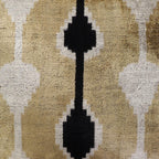 Kisses Silk Velvet Ikat Throw Pillow Cover X 20, detail shot - House Of Avana