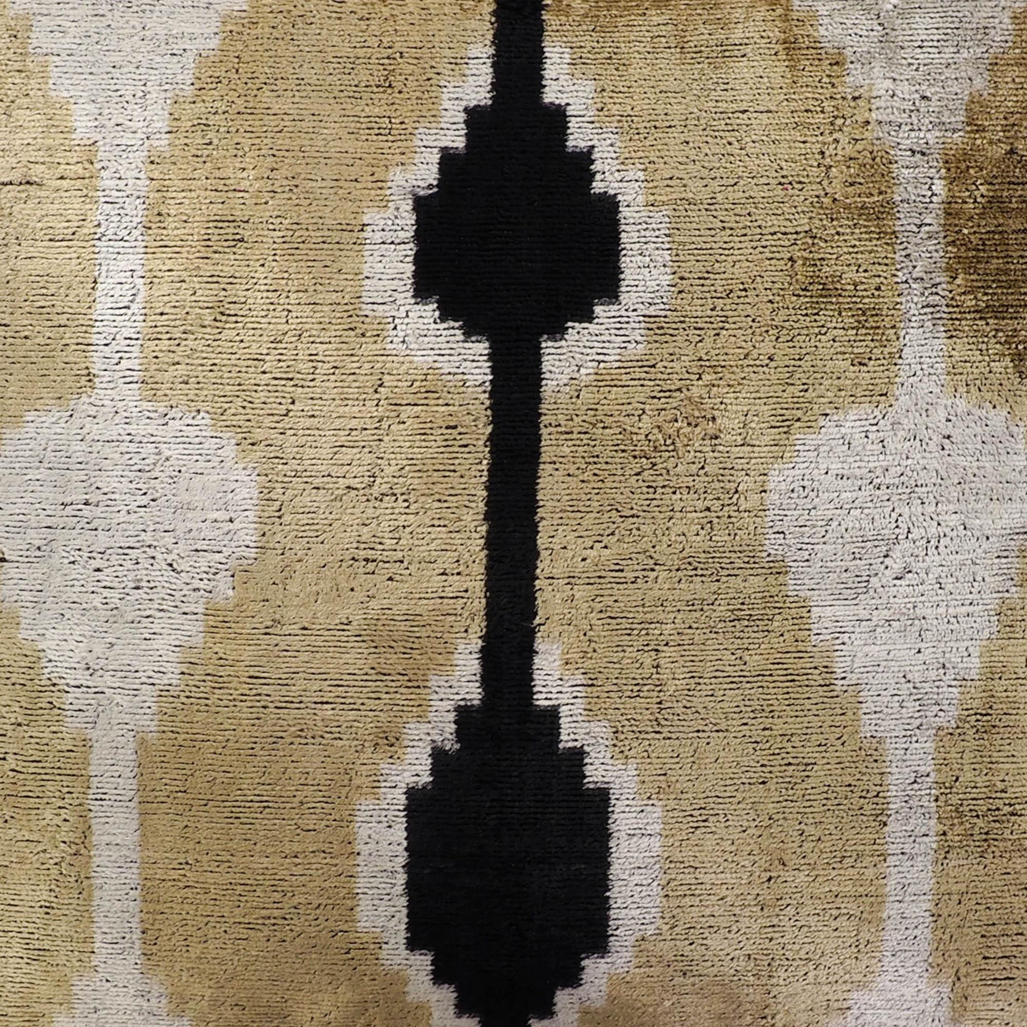 Kisses Silk Velvet Ikat Throw Pillow Cover X 20, detail shot - House Of Avana