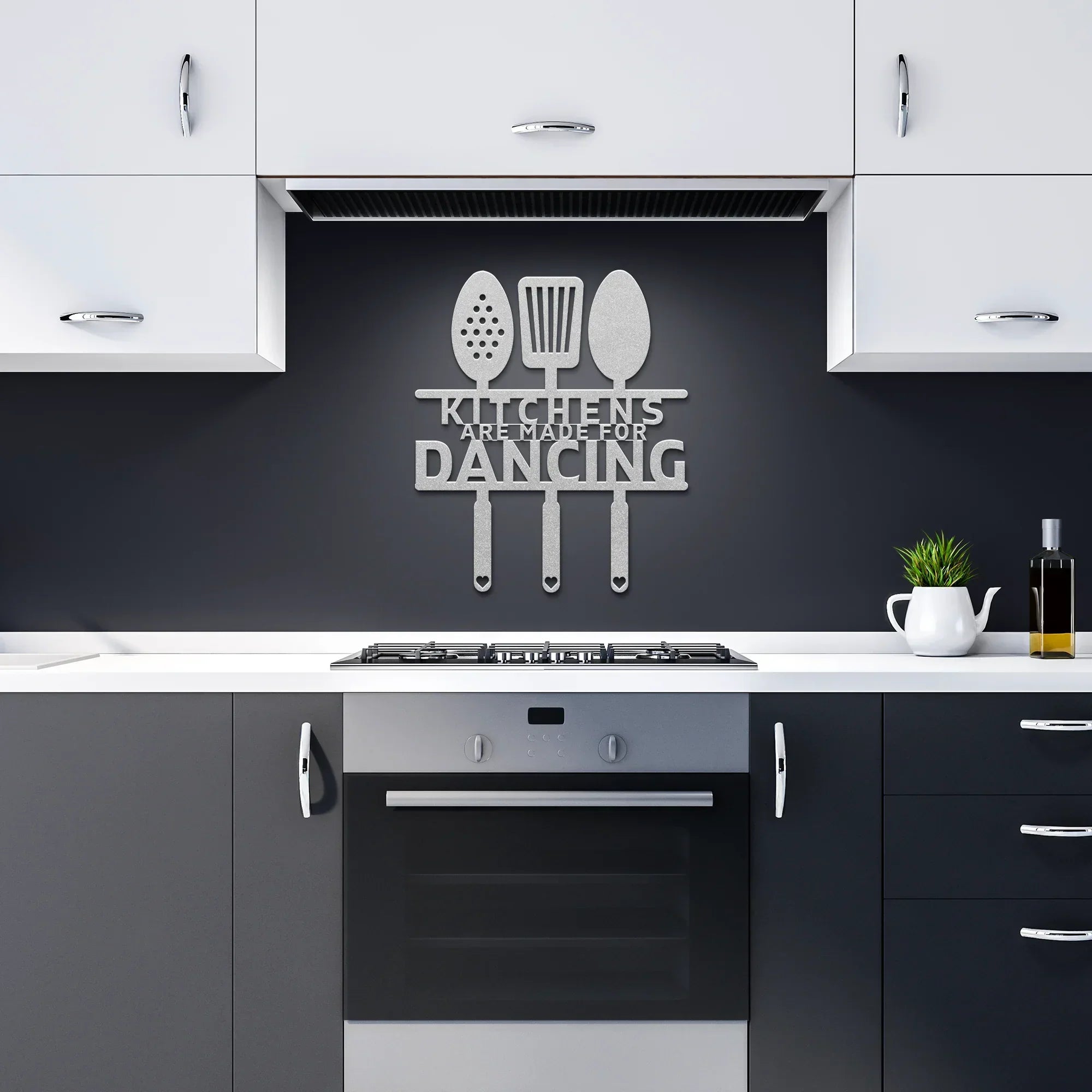 Kitchens Are Made for Dancing – Metal Wall Sign - 5 Colors & 6 Sizes! FoodFaithHome