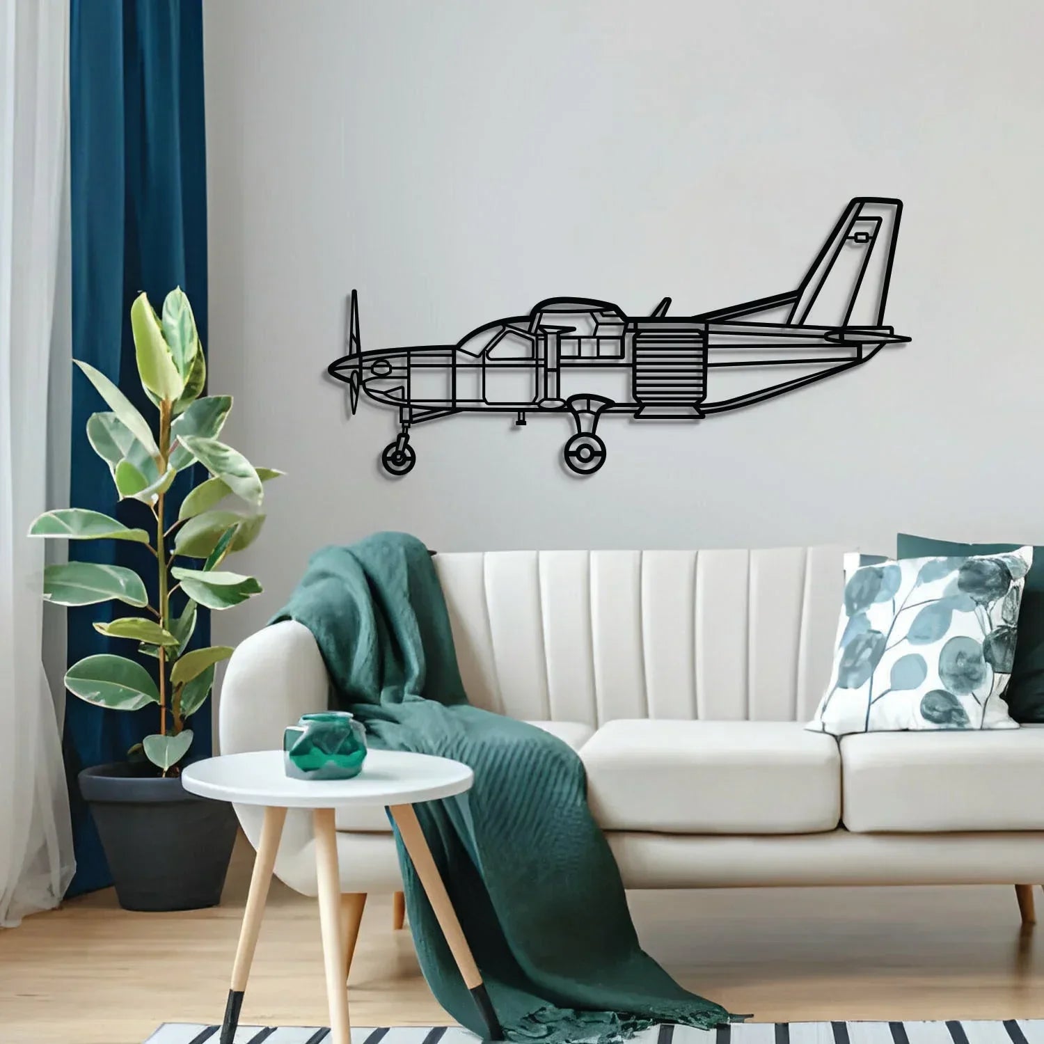 Kodiak Metal Aircraft Wall Art - Ncp0575, back view - House Of Avana