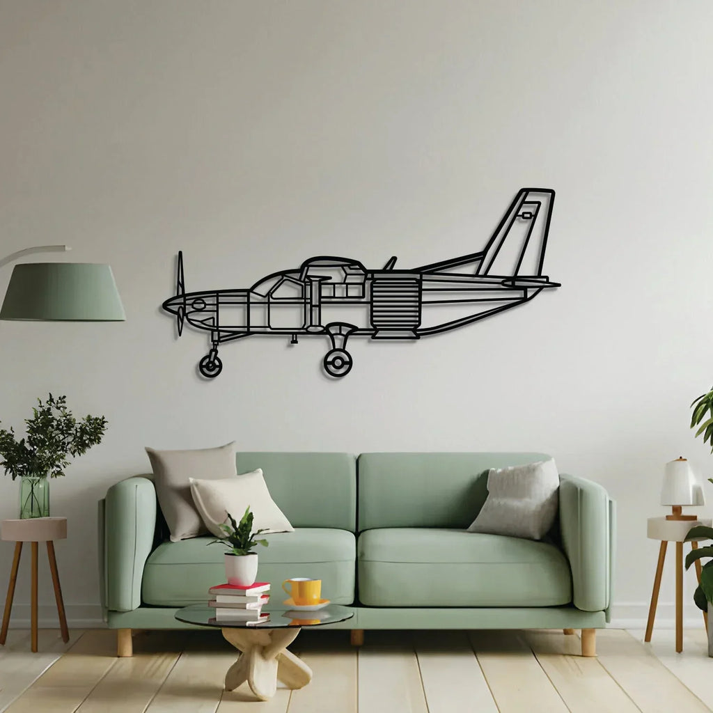 Kodiak Metal Aircraft Wall Art - Ncp0575, side view - House Of Avana