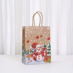 12pcs Christmas Theme Gift Wrapping Bags Set, Kraft Paper Party Favor Tote Bag with Santa Claus, Cookie for Man, Snowman & Reindeer Designs, Material for Holiday Presents, Gift Bags Christmas, Christmas Gift Bags Bulk, Boxes House Of Avana [[SKU:HOA-STO-039]]