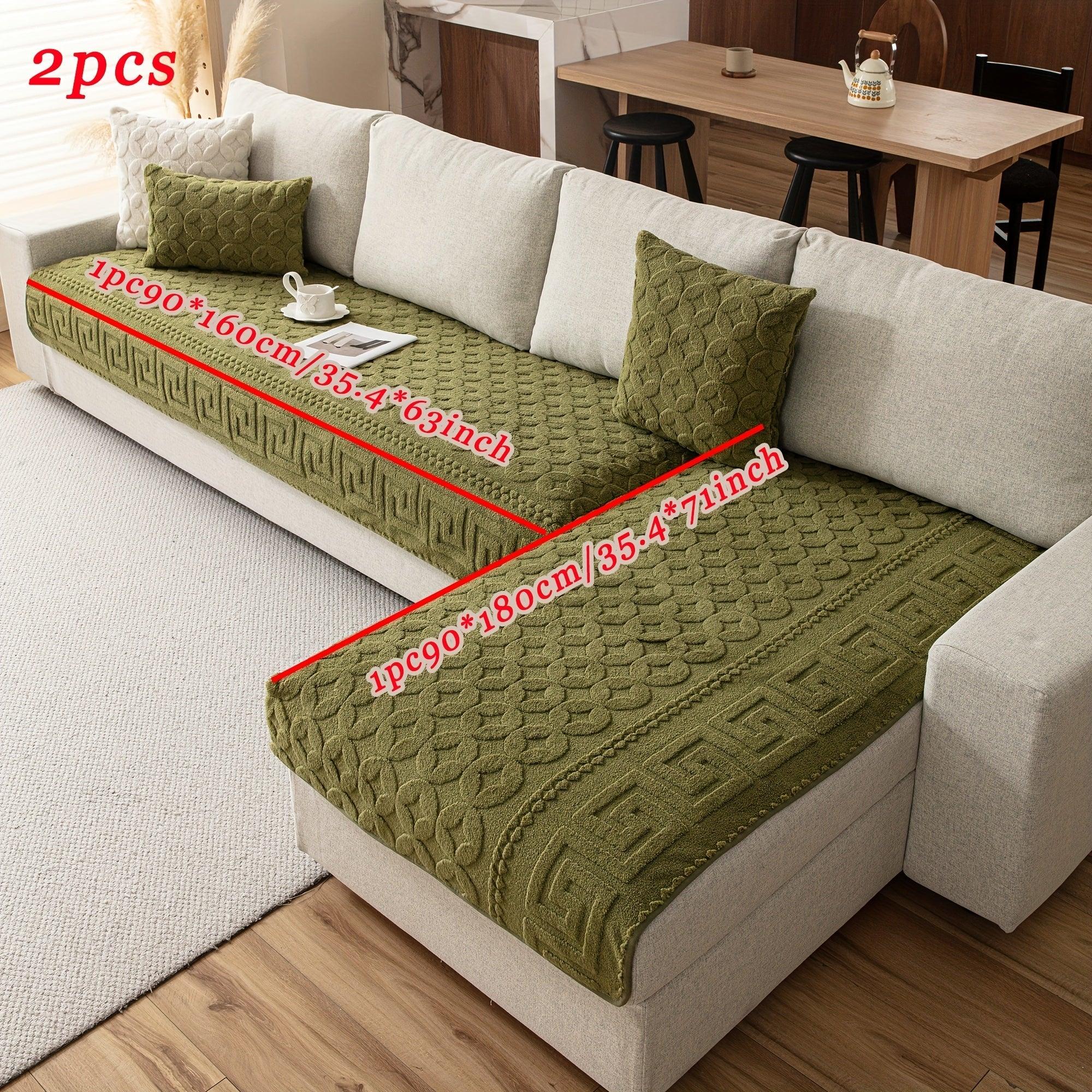L Shape Couch Cover – Heavy Duty Waterproof Couch Cover for Dogs, Stylish Green Sofa Protector