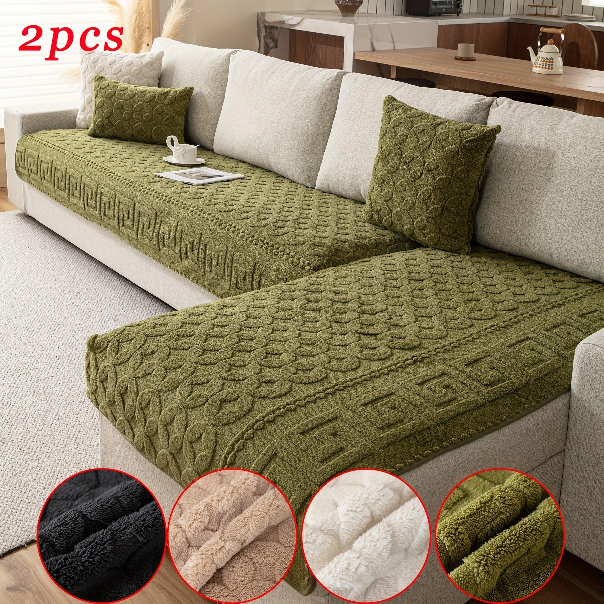 L Shape Couch Cover – Heavy Duty Waterproof Couch Cover for Dogs, Stylish Green Sofa Protector