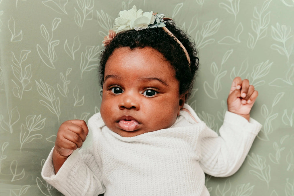 Organic Bamboo Cotton Blend Crib Sheet in Natural Oasis Willow Cradle Comforts Co.