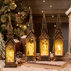 4pcs LED Electronic Candle Lights - Smart Holiday Decor with Realistic Flame Effect, Battery-Powered (Batteries Not Included) for Christmas, New Year, Autumn & Winter - Fireplace & Bedroom Night Lights, Festive Ornaments, Can House Of Avana [[SKU:HOA-CAN-053]]