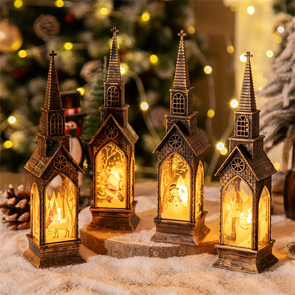 4pcs LED Electronic Candle Lights - Smart Holiday Decor with Realistic Flame Effect, Battery-Powered (Batteries Not Included) for Christmas, New Year, Autumn & Winter - Fireplace & Bedroom Night Lights, Festive Ornaments, Can House Of Avana [[SKU:HOA-CAN-053]]