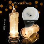 Led Pillar Candles Christmas Decor, Flameless, top view - House Of Avana