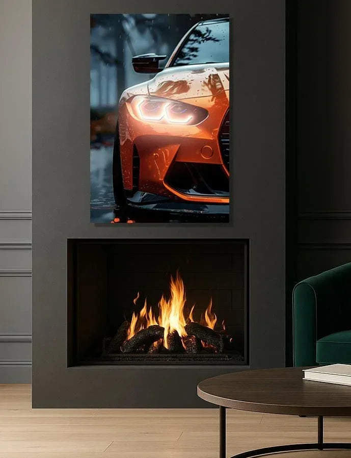 LED UV‑Printed Plexiglass Car Wall Sign with Dimmer Peony Atelier