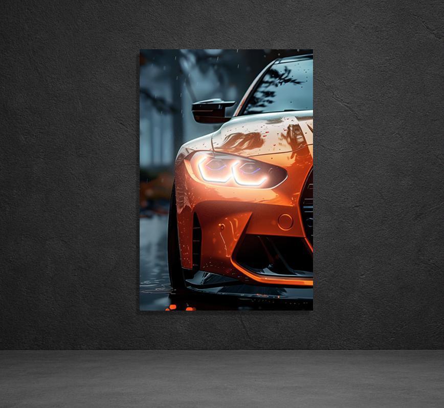 LED UV‑Printed Plexiglass Car Wall Sign with Dimmer Peony Atelier