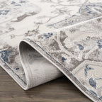 Calum Blue & Gray Area Rug Hauteloom