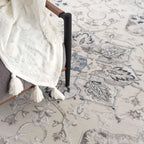 Calum Blue & Gray Area Rug Hauteloom