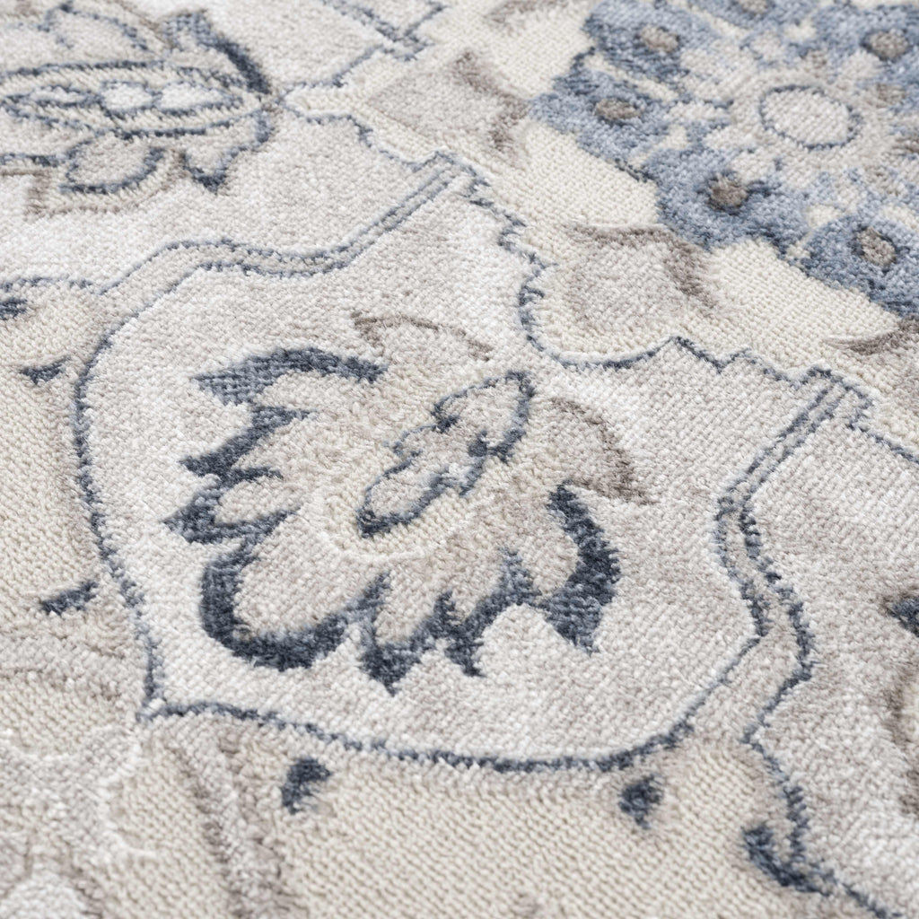 Calum Blue & Gray Area Rug Hauteloom