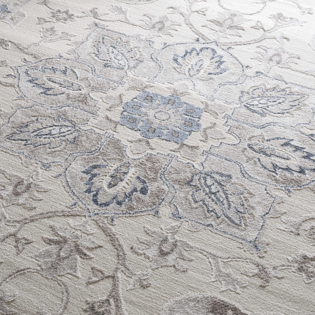 Calum Blue & Gray Area Rug Hauteloom