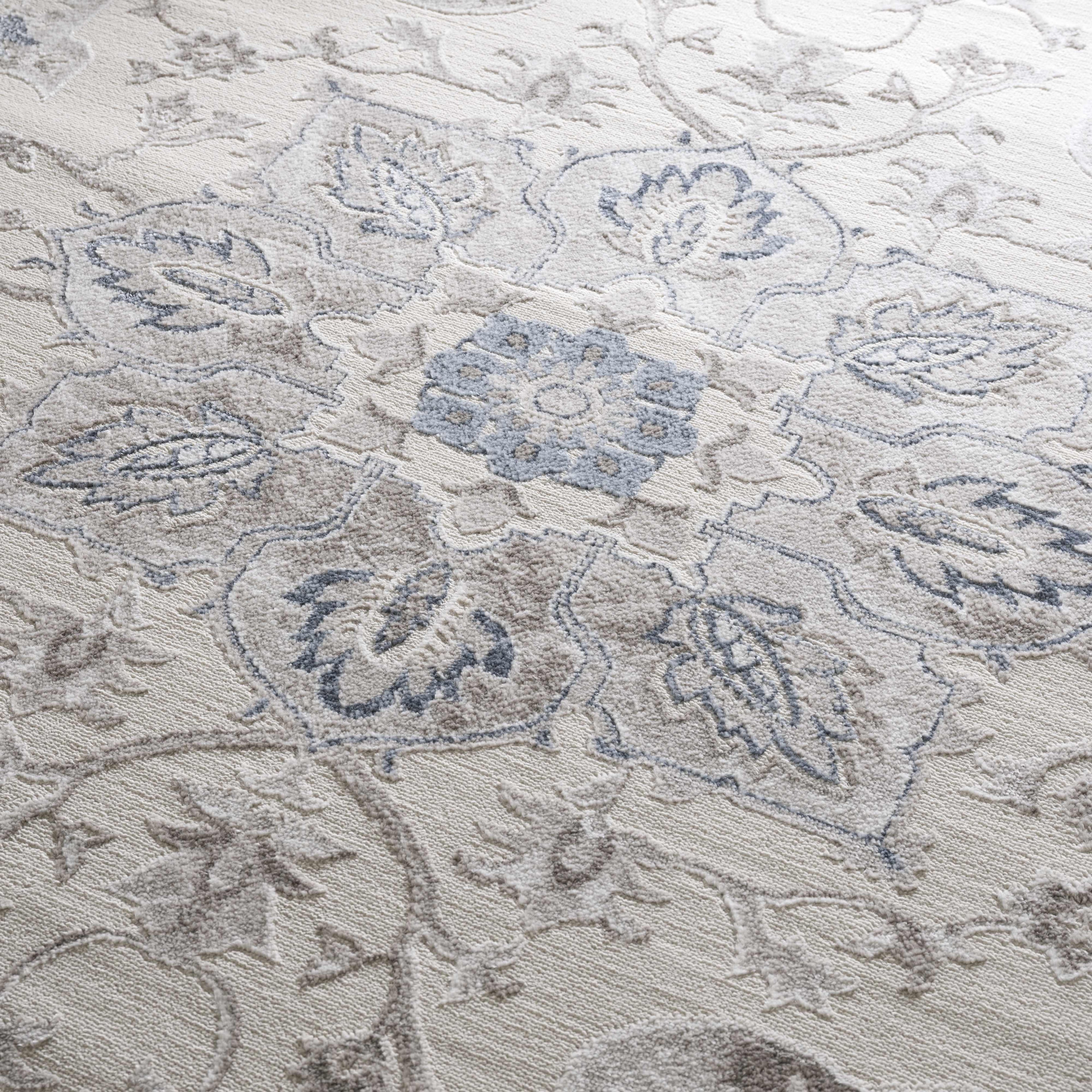 Calum Blue & Gray Area Rug Hauteloom