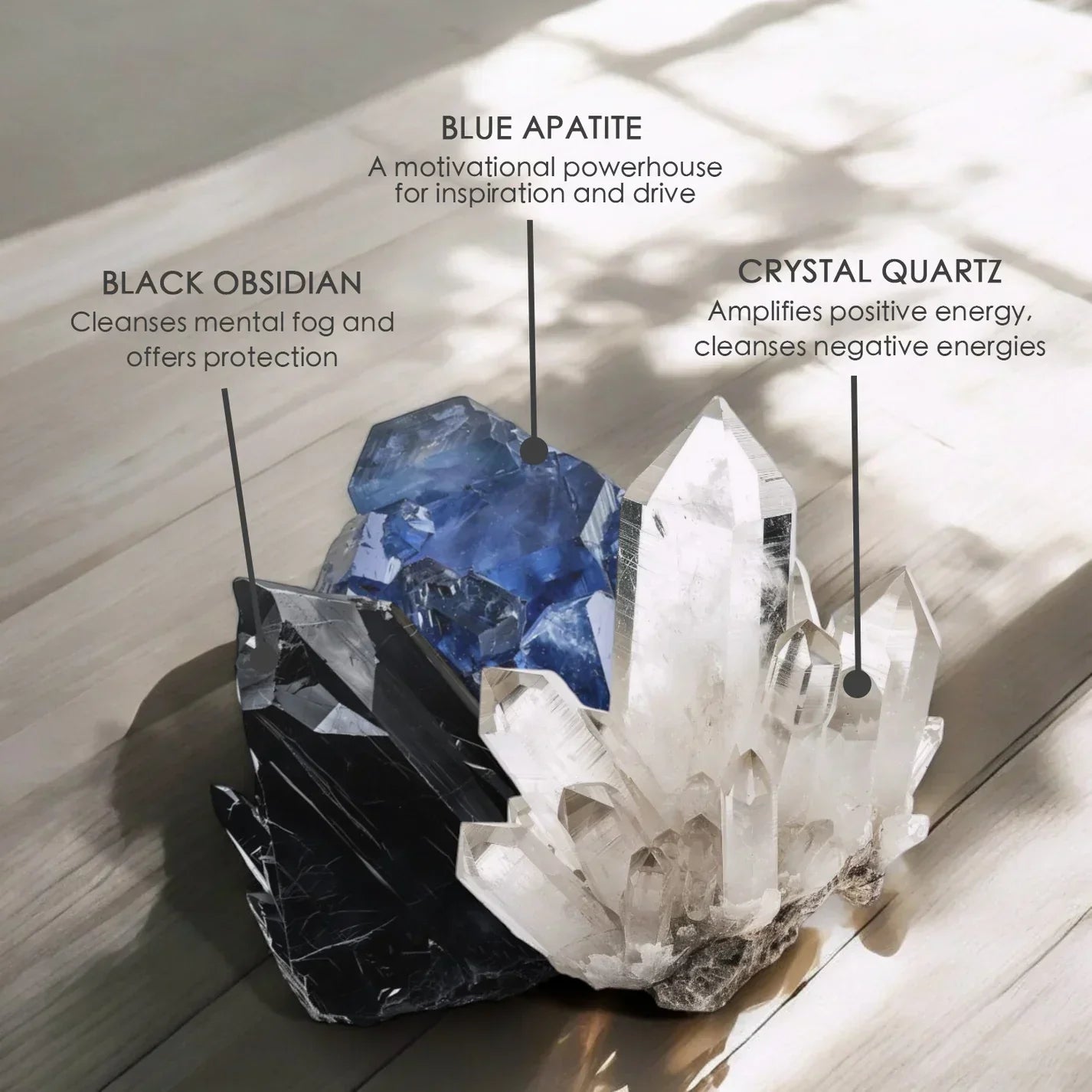 Blackberry Saffron, Premium Coconut-Soy Wax Tea Light Crystal Candle, 1oz Innergy