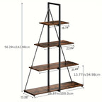 LIZHOUMIL 4-Tier Modern Boat-Shaped Bookshelf - Space-Saving Narrow Wooden & Metal Storage Shelf Organizer with Sturdy PB Board, Black Home Decor for Living Room, Bedroom, Office, Bookshelf Furniture, Bedroom Bookshelf, Conte House Of Avana
