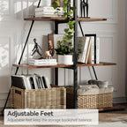 LIZHOUMIL 4-Tier Modern Boat-Shaped Bookshelf - Space-Saving Narrow Wooden & Metal Storage Shelf Organizer with Sturdy PB Board, Black Home Decor for Living Room, Bedroom, Office, Bookshelf Furniture, Bedroom Bookshelf, Conte House Of Avana