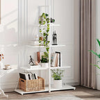 LIZHOUMIL 4-Tier Modern Boat-Shaped Bookshelf - Space-Saving Narrow Wooden & Metal Storage Shelf Organizer with Sturdy PB Board, Black Home Decor for Living Room, Bedroom, Office, Bookshelf Furniture, Bedroom Bookshelf, Conte House Of Avana